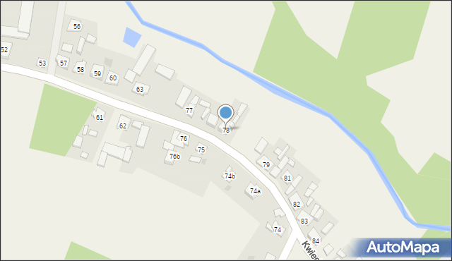Kwieciszewo, Kwieciszewo, 78, mapa Kwieciszewo