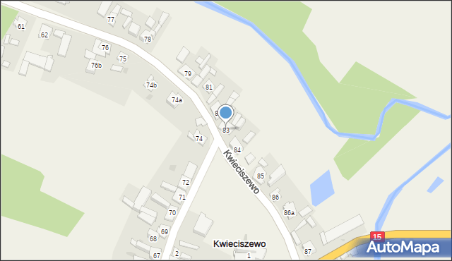 Kwieciszewo, Kwieciszewo, 83, mapa Kwieciszewo