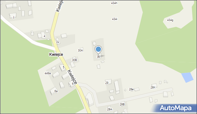 Kwiejce, Kwiejce, 30, mapa Kwiejce