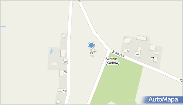 Kwików, Kwików, 65, mapa Kwików