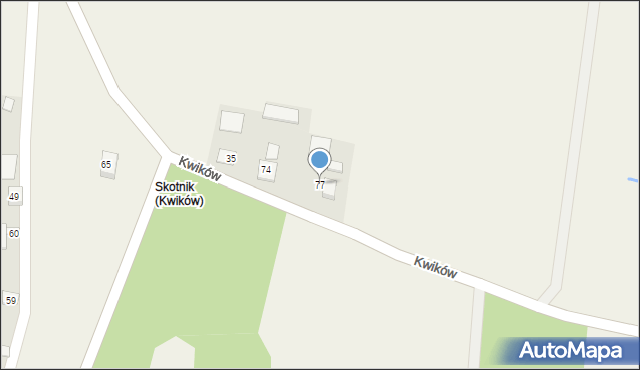 Kwików, Kwików, 77, mapa Kwików