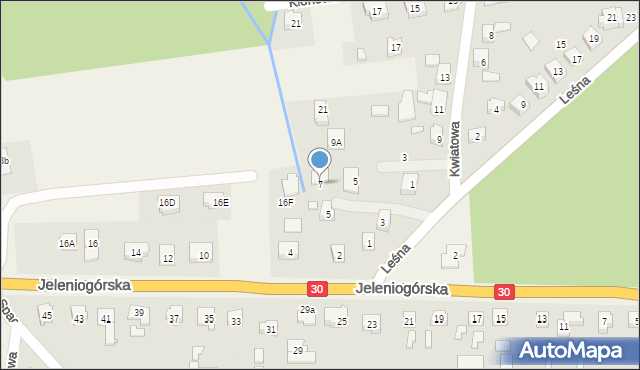 Łagów, Kwiatowa, 7, mapa Łagów