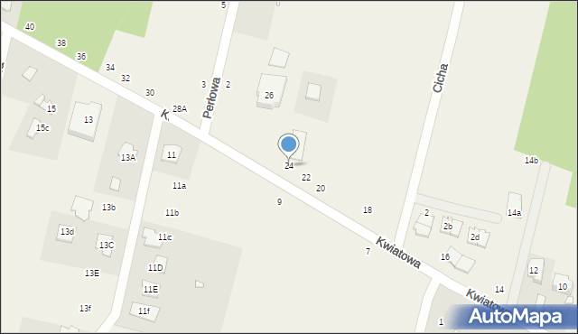 Łazy, Kwiatowa, 24, mapa Łazy