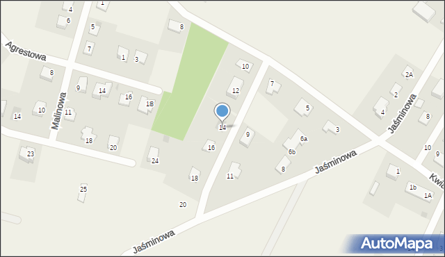 Łęgajny, Kwiatowa, 14, mapa Łęgajny