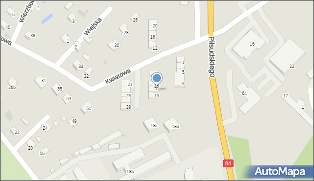 Lesko, Kwiatowa, 17, mapa Lesko