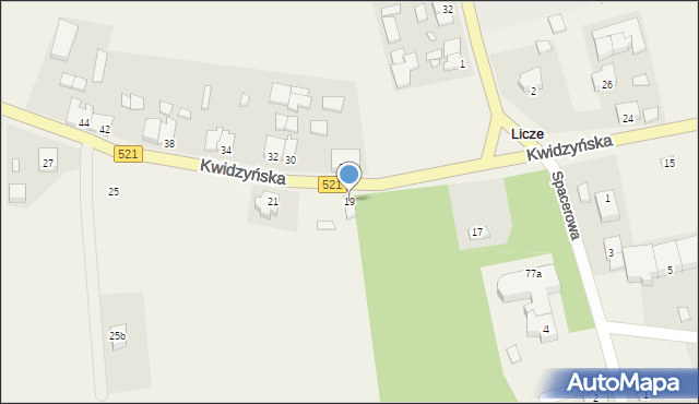 Licze, Kwidzyńska, 19, mapa Licze