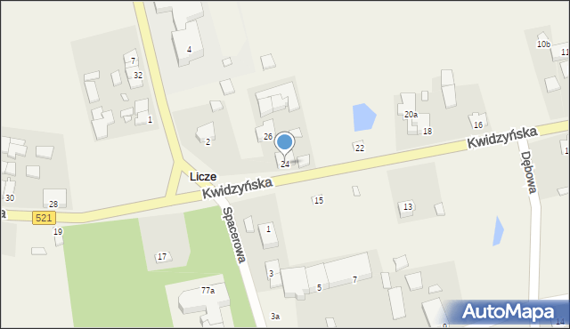 Licze, Kwidzyńska, 24, mapa Licze