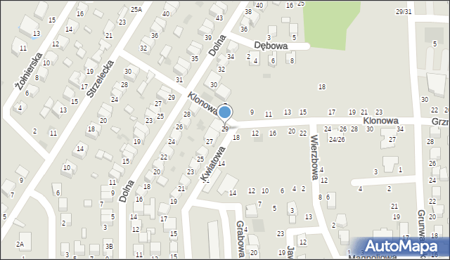 Łowicz, Kwiatowa, 29, mapa Łowicza