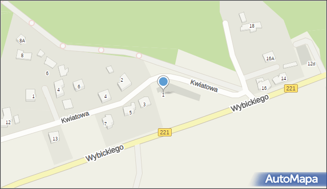 Lublewo Gdańskie, Kwiatowa, 1, mapa Lublewo Gdańskie