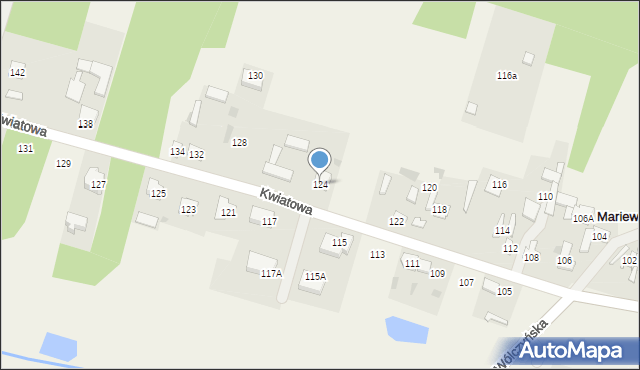 Mariew, Kwiatowa, 124, mapa Mariew