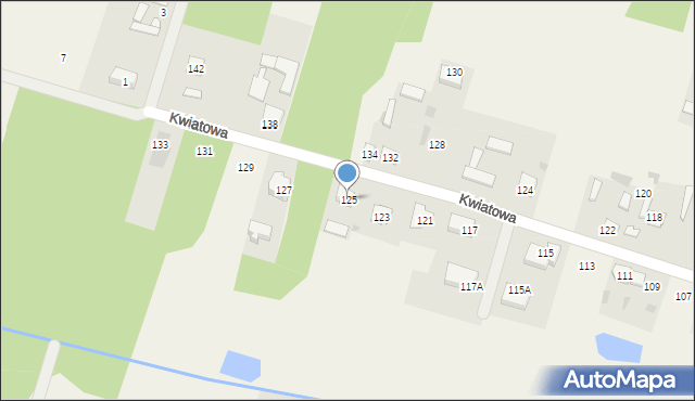 Mariew, Kwiatowa, 125, mapa Mariew