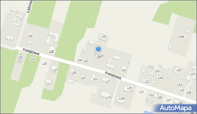 Mariew, Kwiatowa, 128, mapa Mariew