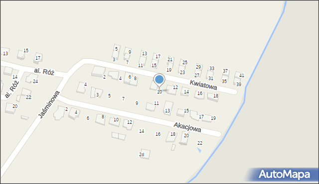 Mechnice, Kwiatowa, 10, mapa Mechnice