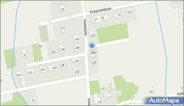 Michałów-Grabina, Kwiatowa, 12B, mapa Michałów-Grabina