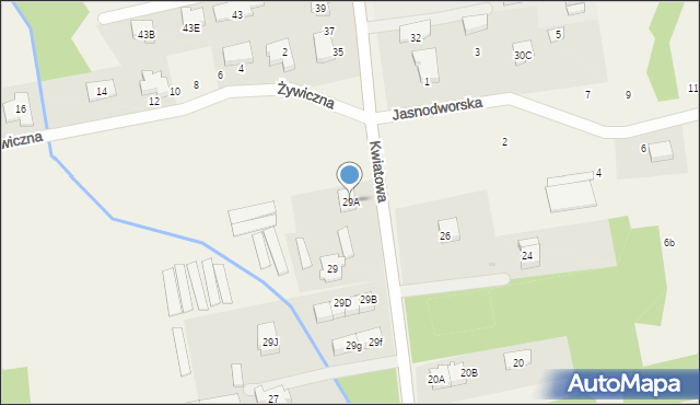 Michałów-Grabina, Kwiatowa, 29A, mapa Michałów-Grabina