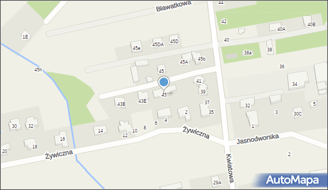 Michałów-Grabina, Kwiatowa, 43, mapa Michałów-Grabina