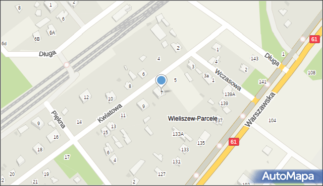 Michałów-Reginów, Kwiatowa, 7, mapa Michałów-Reginów