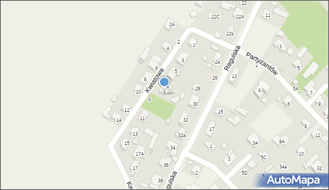 Michałowice, Kwiatowa, 7A, mapa Michałowice