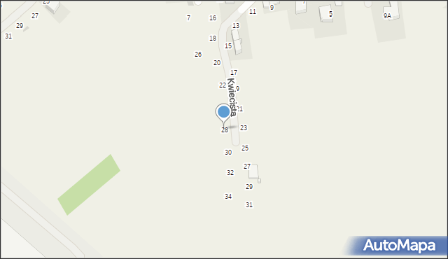 Modlniczka, Kwiecista, 28, mapa Modlniczka