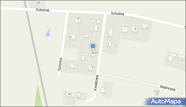 Morzęcin Mały, Kwiatowa, 6, mapa Morzęcin Mały