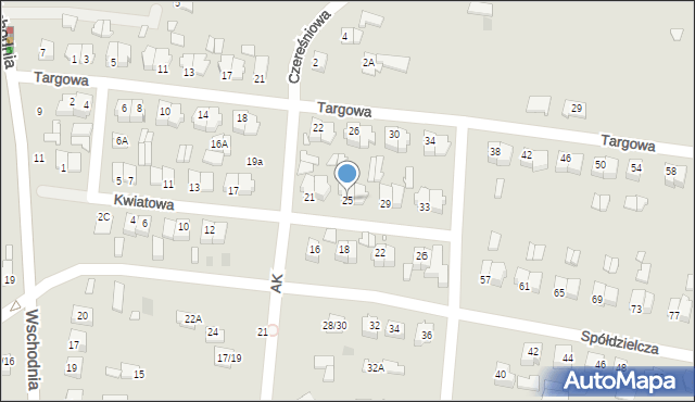 Mszczonów, Kwiatowa, 25, mapa Mszczonów