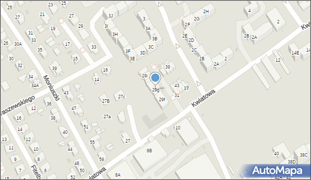 Mysłowice, Kwiatowa, 29g, mapa Mysłowice