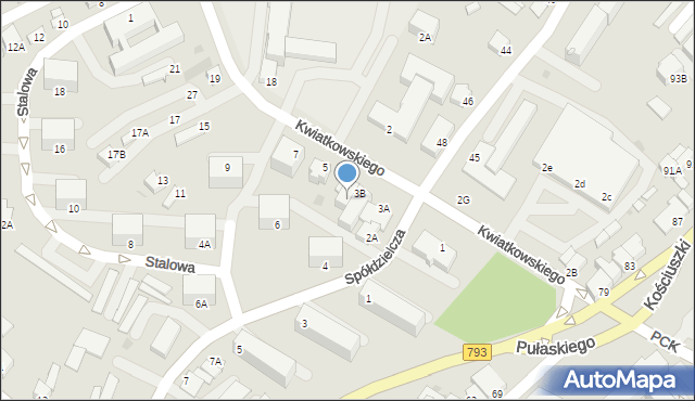 Myszków, Kwiatkowskiego, 3c, mapa Myszków