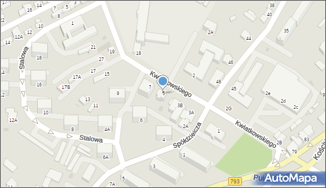 Myszków, Kwiatkowskiego, 5, mapa Myszków