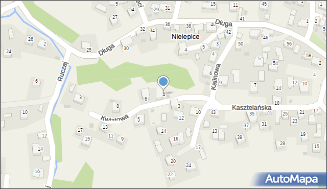 Nielepice, Kwiatowa, 4, mapa Nielepice