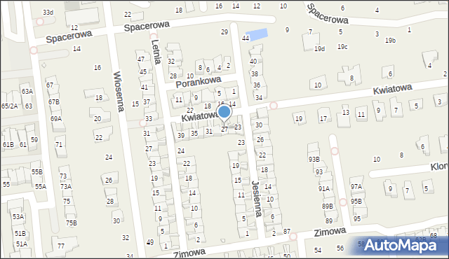 Nowa Iwiczna, Kwiatowa, 27, mapa Nowa Iwiczna