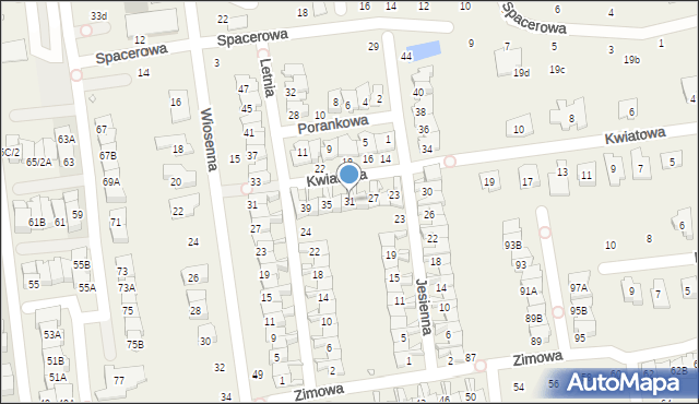 Nowa Iwiczna, Kwiatowa, 31, mapa Nowa Iwiczna