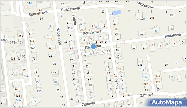 Nowa Iwiczna, Kwiatowa, 33, mapa Nowa Iwiczna