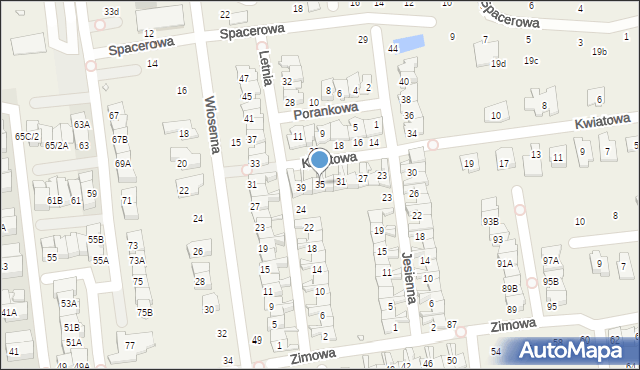 Nowa Iwiczna, Kwiatowa, 35, mapa Nowa Iwiczna