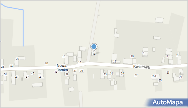 Nowa Jamka, Kwiatowa, 14, mapa Nowa Jamka