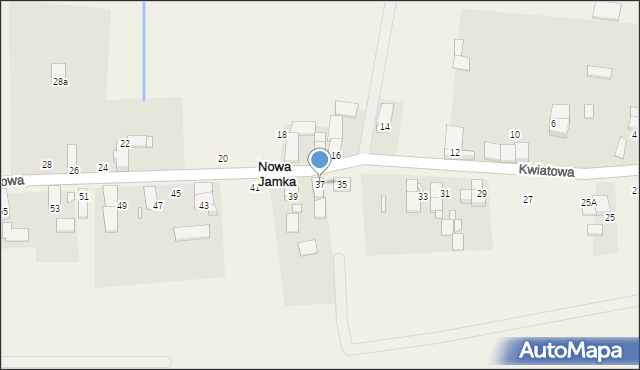 Nowa Jamka, Kwiatowa, 37, mapa Nowa Jamka