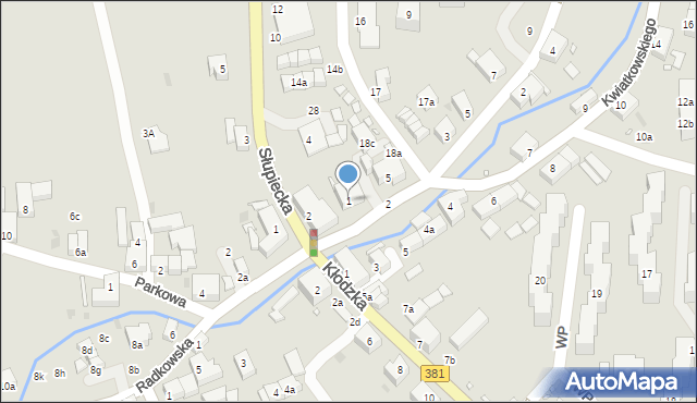 Nowa Ruda, Kwiatkowskiego Eugeniusza, 1, mapa Nowa Ruda
