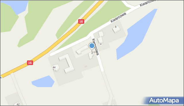 Nowa Wieś, Kwarcowa, 2, mapa Nowa Wieś