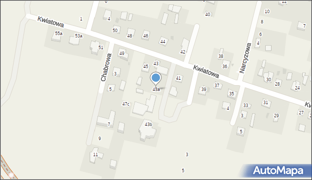 Okszów, Kwiatowa, 43a, mapa Okszów