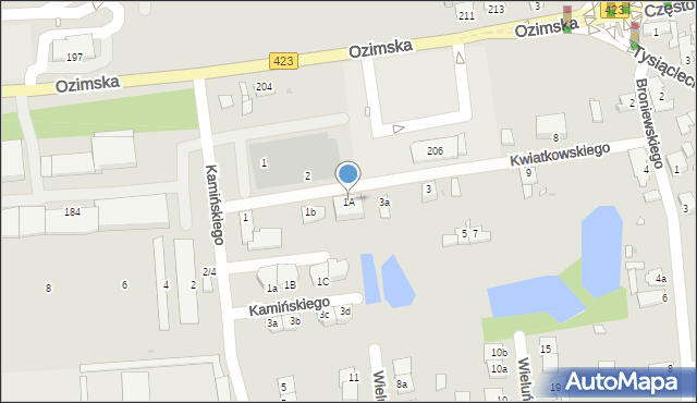 Opole, Kwiatkowskiego Eugeniusza, 1A, mapa Opola