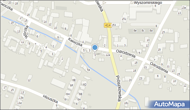 Opole, Kwoczka Jana, 1, mapa Opola
