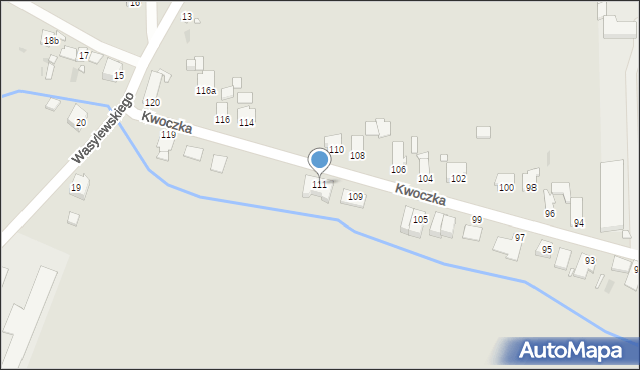 Opole, Kwoczka Jana, 111, mapa Opola