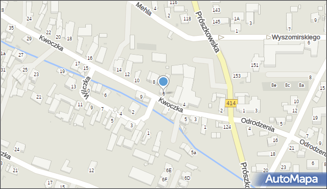 Opole, Kwoczka Jana, 6, mapa Opola