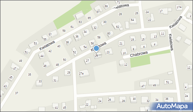 Orle, Kwiatowa, 25, mapa Orle