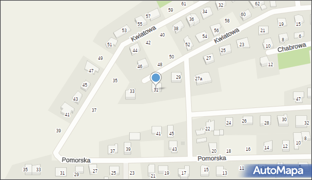 Orle, Kwiatowa, 31, mapa Orle