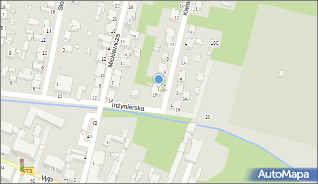 Piotrków Trybunalski, Kwiatowa, 2, mapa Piotrków Trybunalski