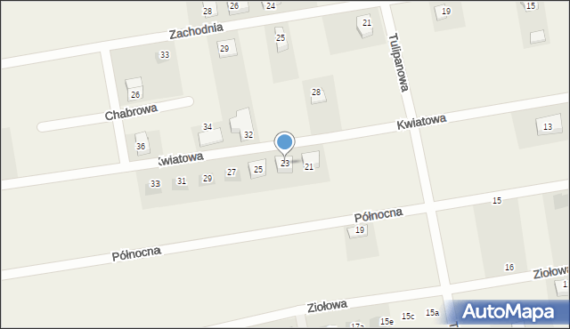 Połczyno, Kwiatowa, 23, mapa Połczyno