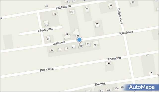 Połczyno, Kwiatowa, 25/2, mapa Połczyno