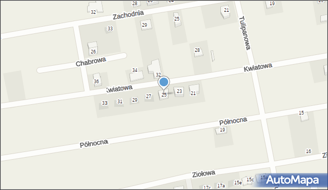 Połczyno, Kwiatowa, 25, mapa Połczyno