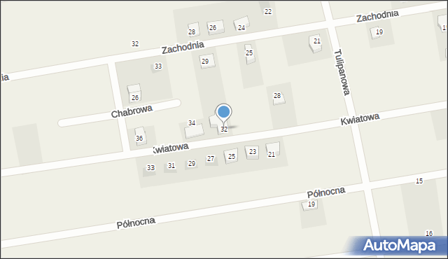 Połczyno, Kwiatowa, 32, mapa Połczyno