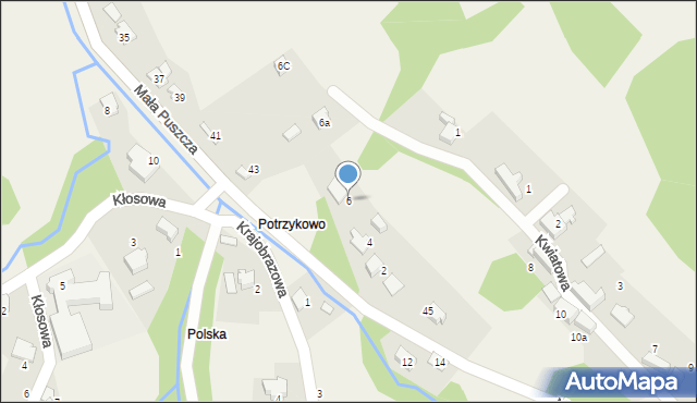 Porąbka, Kwiatowa, 6, mapa Porąbka